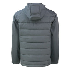 Green Bay Packers Cutter & Buck Helmet Evoke Hybrid Eco Softshell Recycled Full-Zip Hoodie Jacket - Gray Hoodies