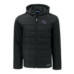 Minnesota Vikings Cutter & Buck Helmet Evoke Hybrid Eco Softshell Recycled Full-Zip Hoodie Jacket - Black Hoodies