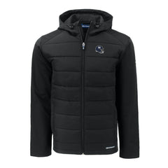New York Giants Cutter & Buck Helmet Evoke Hybrid Eco Softshell Recycled Full-Zip Hoodie Jacket - Black Hoodies