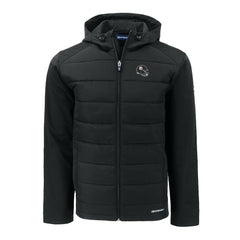 Pittsburgh Steelers Cutter & Buck Helmet Evoke Hybrid Eco Softshell Recycled Full-Zip Hoodie Jacket - Black Hoodies