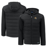 San Francisco 49ers Cutter & Buck Helmet Evoke Hybrid Eco Softshell Recycled Full-Zip Hoodie Jacket - Black Hoodies