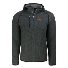 Cincinnati Bengals Cutter & Buck Helmet Mainsail Sweater-Knit Full-Zip Hoodie - Heather Charcoal Hoodies