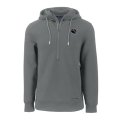 Chicago Bears Cutter & Buck Helmet Roam Eco Half-Zip Recycled Pullover Hoodie - Gray Hoodies