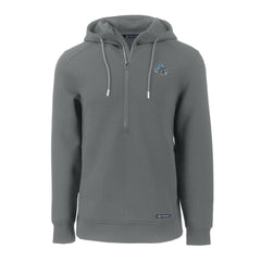 Detroit Lions Cutter & Buck Helmet Roam Eco Half-Zip Recycled Pullover Hoodie - Gray Hoodies
