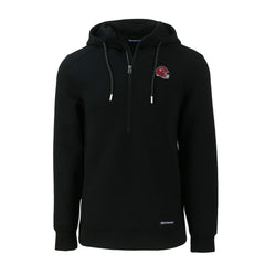 Kansas City Chiefs Cutter & Buck Helmet Roam Eco Half-Zip Recycled Pullover Hoodie - Black Hoodies