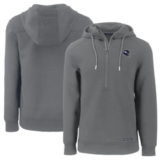 Minnesota Vikings Cutter & Buck Helmet Roam Eco Half-Zip Recycled Pullover Hoodie - Gray Hoodies