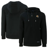San Francisco 49ers Cutter & Buck Helmet Roam Eco Half-Zip Recycled Pullover Hoodie - Black Hoodies