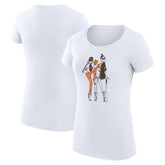 Baltimore Orioles G-III 4Her by Carl Banks Women's Super-Slim Fit Lightweight Baseball Girls T-Shirt - White T-shirts