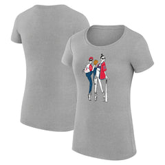 Boston Red Sox G-III 4Her by Carl Banks Women's Super-Slim Fit Lightweight Baseball Girls T-Shirt - Heather Gray T-shirts
