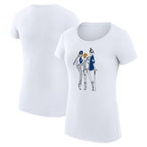 Los Angeles Dodgers G-III 4Her by Carl Banks Women's Super-Slim Fit Lightweight Baseball Girls T-Shirt - White T-shirts