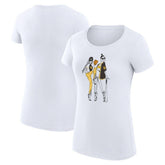 San Diego Padres G-III 4Her by Carl Banks Women's Super-Slim Fit Lightweight Baseball Girls T-Shirt - White T-shirts