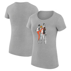 San Francisco Giants G-III 4Her by Carl Banks Women's Super-Slim Fit Lightweight Baseball Girls T-Shirt - Heather Gray T-shirts