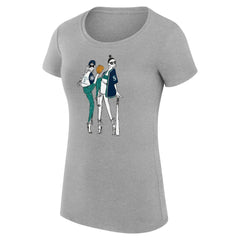 Seattle Mariners G-III 4Her by Carl Banks Women's Super-Slim Fit Lightweight Baseball Girls T-Shirt - Heather Gray T-shirts