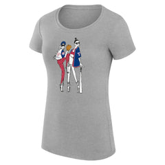 Texas Rangers G-III 4Her by Carl Banks Women's Super-Slim Fit Lightweight Baseball Girls T-Shirt - Heather Gray T-shirts