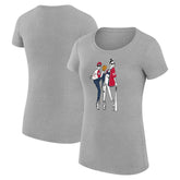 Washington Nationals G-III 4Her by Carl Banks Women's Super-Slim Fit Lightweight Baseball Girls T-Shirt - Heather Gray T-shirts