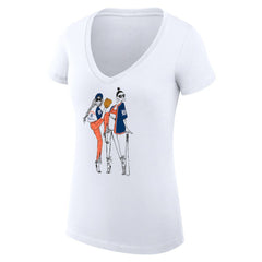 Detroit Tigers G-III 4Her by Carl Banks Women's Super-Slim Fit Lightweight Baseball V-Neck T-Shirt - White T-shirts