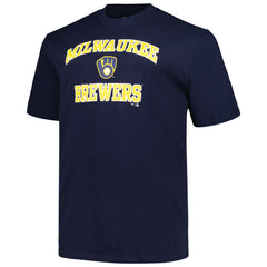 Milwaukee Brewers Profile Big & Tall Heart & Soul T-Shirt - Navy T-shirts