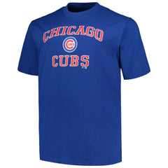 Chicago Cubs Profile Big & Tall Heart & Soul T-Shirt - Royal T-shirts