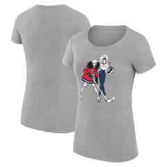 Florida Panthers G-III 4Her by Carl Banks Women's Super-Slim Fit Lightweight Hockey Girls T-Shirt - Heather Gray | US 200632788