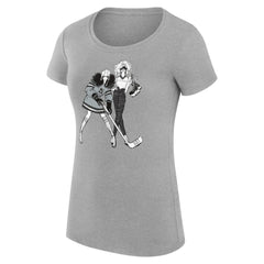 Los Angeles Kings G-III 4Her by Carl Banks Women's Super-Slim Fit Lightweight Hockey Girls T-Shirt - Heather Gray | US 200632789