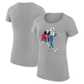 New York Rangers G-III 4Her by Carl Banks Women's Super-Slim Fit Lightweight Hockey Girls T-Shirt - Heather Gray | US 200632801