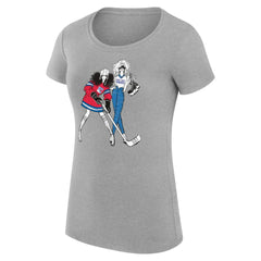 New York Rangers G-III 4Her by Carl Banks Women's Super-Slim Fit Lightweight Hockey Girls T-Shirt - Heather Gray | US 200632801