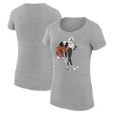 Philadelphia Flyers G-III 4Her by Carl Banks Women's Super-Slim Fit Lightweight Hockey Girls T-Shirt - Heather Gray | US 200632805