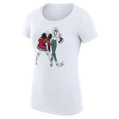 Minnesota Wild G-III 4Her by Carl Banks Women's Super-Slim Fit Lightweight Hockey Girls T-Shirt - White | US 200632809