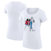 New York Rangers G-III 4Her by Carl Banks Women's Super-Slim Fit Lightweight Hockey Girls T-Shirt - White | US 200632816