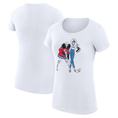 New York Rangers G-III 4Her by Carl Banks Women's Super-Slim Fit Lightweight Hockey Girls T-Shirt - White | US 200632816