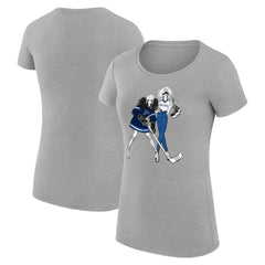 St. Louis Blues G-III 4Her by Carl Banks Women's Super-Slim Fit Lightweight Hockey Girls T-Shirt - Heather Gray | US 200632819