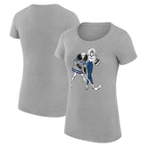 Tampa Bay Lightning G-III 4Her by Carl Banks Women's Super-Slim Fit Lightweight Hockey Girls T-Shirt - Heather Gray | US 200632821