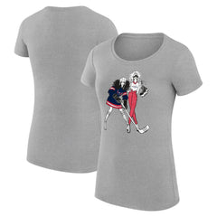 Washington Capitals G-III 4Her by Carl Banks Women's Super-Slim Fit Lightweight Hockey Girls T-Shirt - Heather Gray | US 200632829