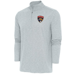 Florida Panthers Antigua Hunk Quarter-Zip Pullover Top - Heather Gray | US 200640643