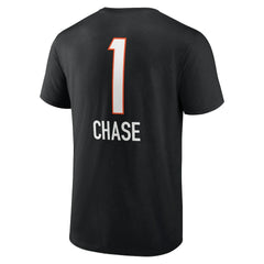 Ja'Marr Chase Cincinnati Bengals Team Wordmark Player Name & Number T-Shirt - Black T-shirts