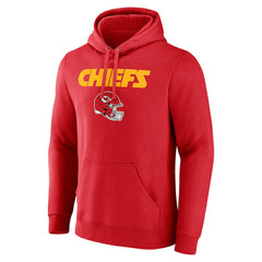 Travis Kelce Kansas City Chiefs Team Wordmark Player Name & Number Pullover Hoodie - Red Hoodies