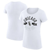 Chicago White Sox G-III 4Her by Carl Banks Women's Super-Slim Fit Lightweight City Graphic T-Shirt - White T-shirts