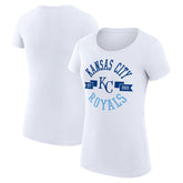 Kansas City Royals G-III 4Her by Carl Banks Women's Super-Slim Fit Lightweight City Graphic T-Shirt - White T-shirts