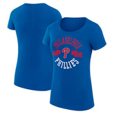 Philadelphia Phillies G-III 4Her by Carl Banks Women's Super-Slim Fit Lightweight City Graphic T-Shirt - Royal T-shirts