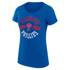 Philadelphia Phillies G-III 4Her by Carl Banks Women's Super-Slim Fit Lightweight City Graphic T-Shirt - Royal T-shirts