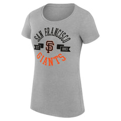 San Francisco Giants G-III 4Her by Carl Banks Women's Super-Slim Fit Lightweight City Graphic T-Shirt - Heather Gray T-shirts