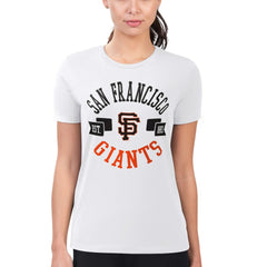 San Francisco Giants G-III 4Her by Carl Banks Women's Super-Slim Fit Lightweight City Graphic T-Shirt - White T-shirts