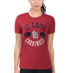 St. Louis Cardinals G-III 4Her by Carl Banks Women's Super-Slim Fit Lightweight City Graphic T-Shirt - Red T-shirts