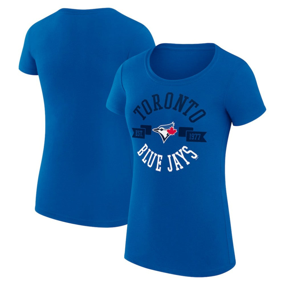Toronto Blue Jays G-III 4Her by Carl Banks Women's Super-Slim Fit Lightweight City Graphic T-Shirt - Royal T-shirts