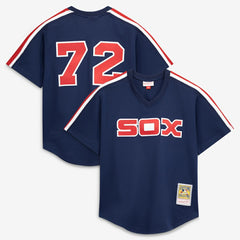 Carlton Fisk Chicago White Sox Mitchell & Ness Authentic Batting Practice Jersey - Navy Jerseys
