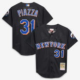 Mike Piazza New York Mets Mitchell & Ness Cooperstown Collection 2000 Batting Practice Jersey - Black Jerseys