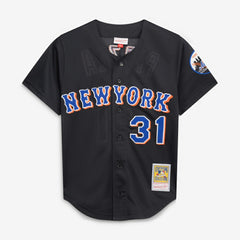 Mike Piazza New York Mets Mitchell & Ness Cooperstown Collection 2000 Batting Practice Jersey - Black Jerseys
