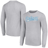 Detroit Lions Starter Tailsweep Long Sleeve T-Shirt - Heather Gray T-shirts