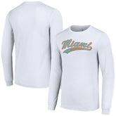 Miami Dolphins Starter Tailsweep Long Sleeve T-Shirt - White T-shirts