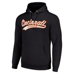 Cincinnati Bengals Starter Unisex Tailsweep Pullover Hoodie - Black Hoodies